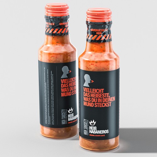 Hot Sauce Bottle Label