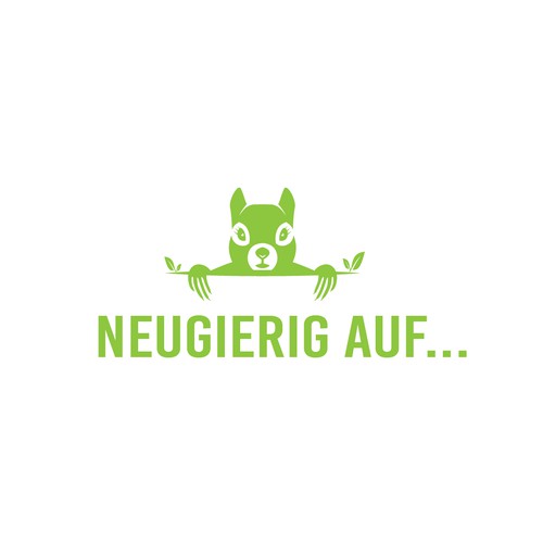A Simple curious squirrel logo for 'neugierig auf