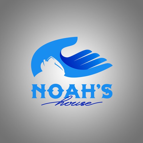Logo concept of Noah's House, organisation that provide confidential relocation and new beginnings for abused and exploited women and their children.