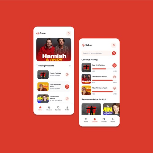 Podcast App UI Design