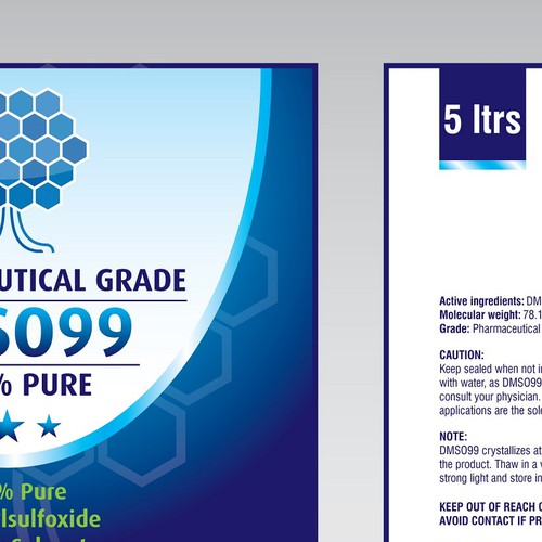 New DMSO99 Label Designs - Looking for a Modern, clinical, creative & branded design for our Labels