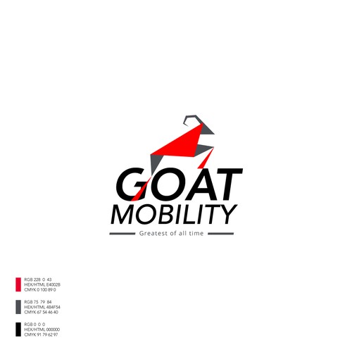 Energetic and fresh logo concept for Goat Mobility