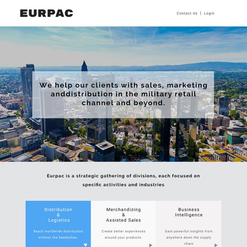 Eurpac.com new landing page