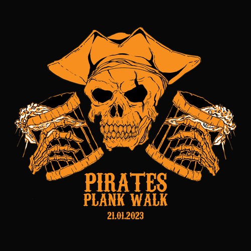 Pirates Themed T-shirt for Bar Crawl