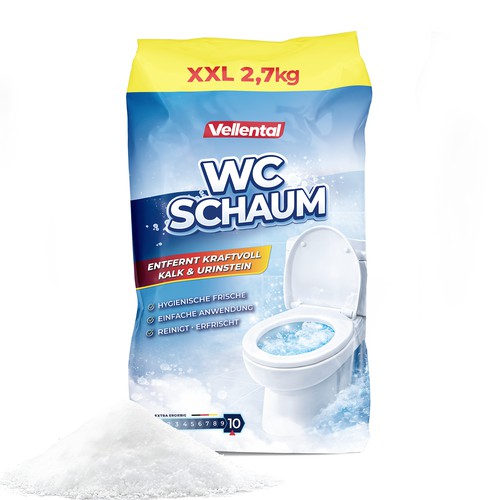 Vellental WC Schaum – Toilet Cleaner Packaging Design