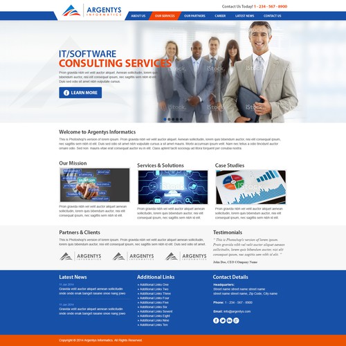 Winning website for government bioinformatics / IT contractor