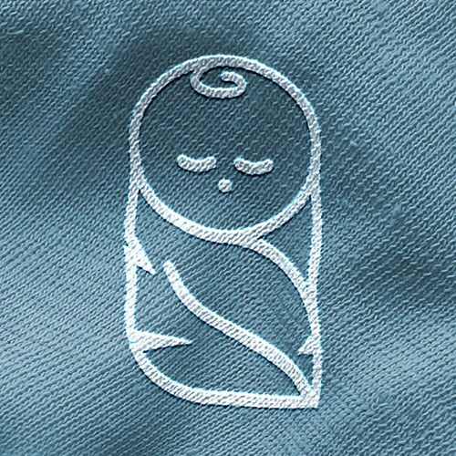 Baby leaf logo sleeping