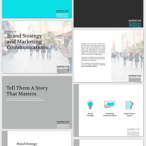 Crisp Powerpoint Template for LA-Based Brand Strategy Consultantcy