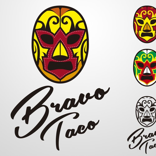 Mexican wrestler Logo Concept