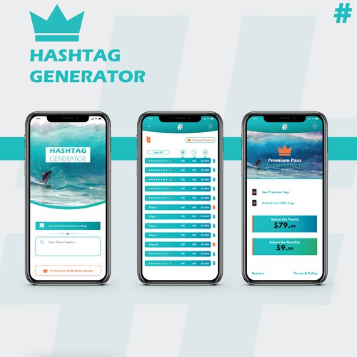 Hashtag Generator App UI