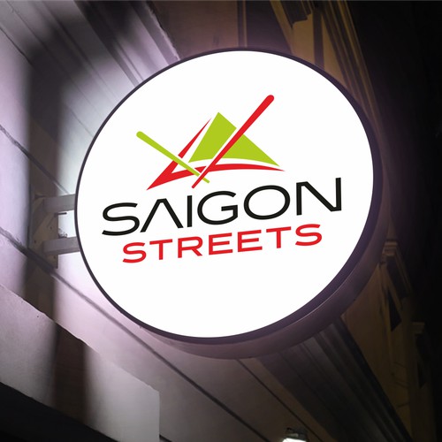 Modern logo for Vietnamese street food restaurant