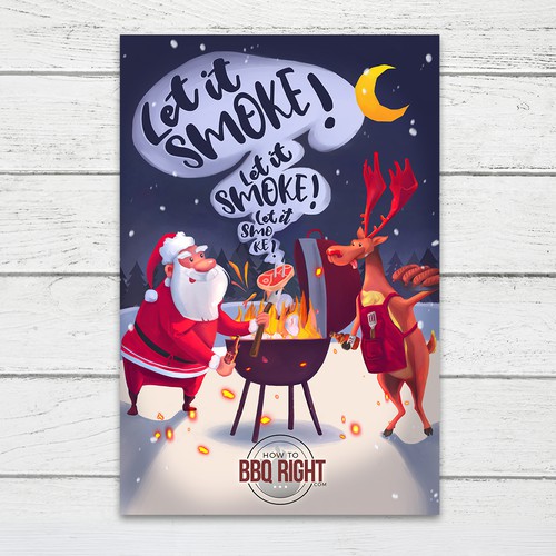 BBQ -themed Christmas Card