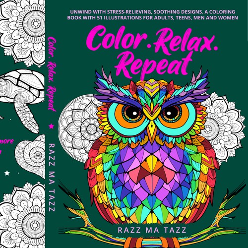 Adult Coloring Book Cover Design