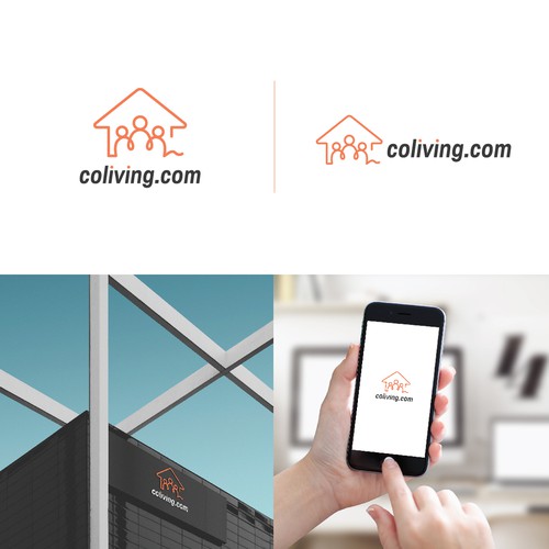 line simple logo for coliving