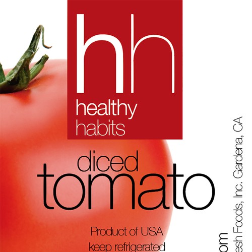 label diced tomato