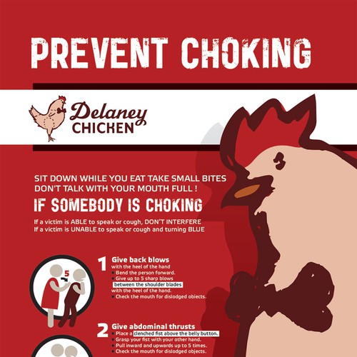 Create a custom Choking-Hazard Warning Poster for NYC restaurant