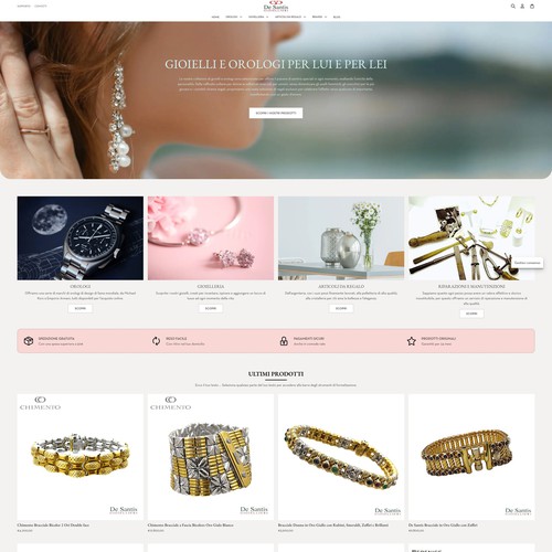 Website design for Gioielleria De Santis