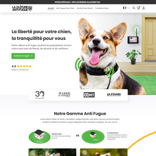 website design for La Clôture Anti Fugue