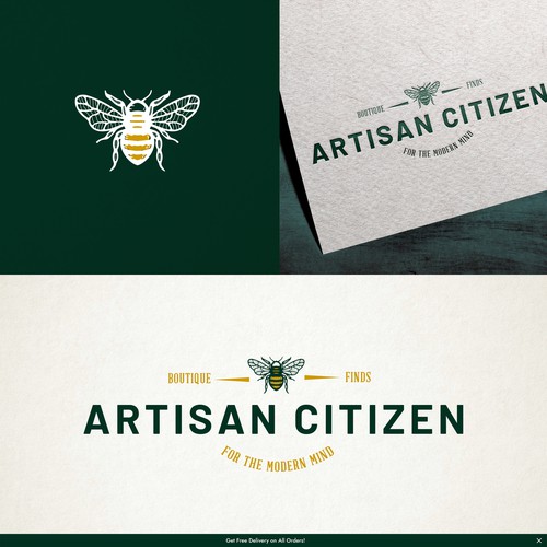 Logo design boutique man Artisan Citizen