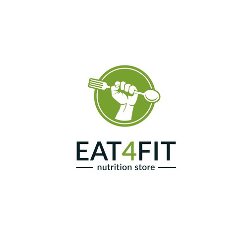 Simple logo for Eat4Fit.