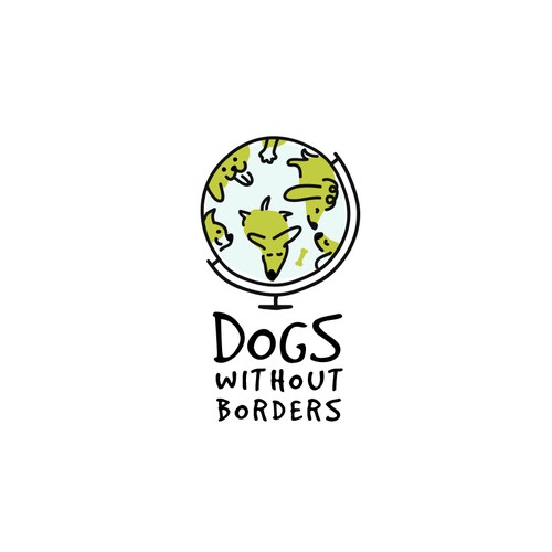 Logo for a non-profit dog rescue worldwide.