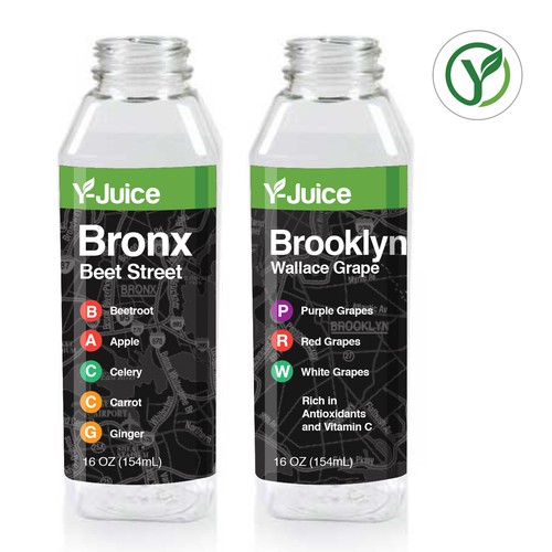 Juice bottle labels