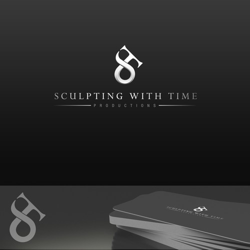 Clean, timeless logo for Sculpting With Time Productions
