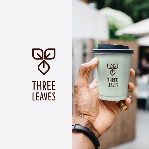 simple three leaves logo