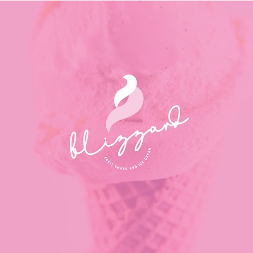 Fruit shake and ice-cream logo 