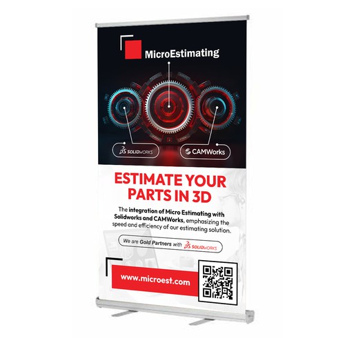 Micro Estimating Stand Banner