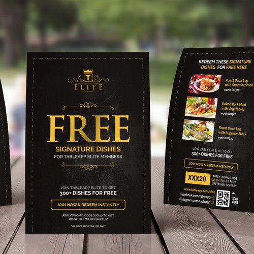 Design a Classy Restaurant Table Tentcard