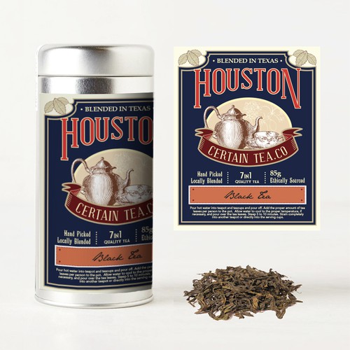 Vintage Label Design for Tea Co.