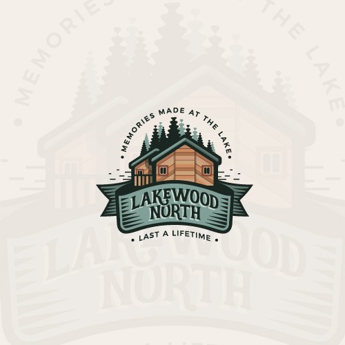 Vintage lake house logo