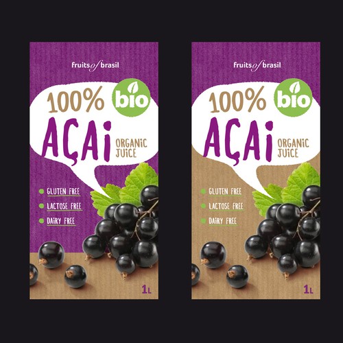 Create an exciting label design for Açaí Beverage!