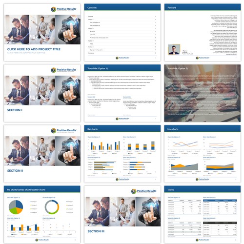 Powerpoint presentation template for a consulting agency