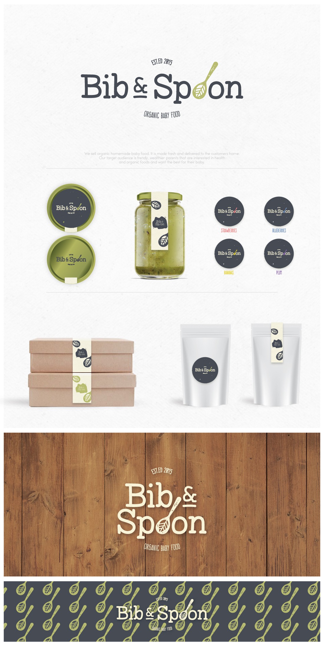 Trendy logo for gourmet organic baby food