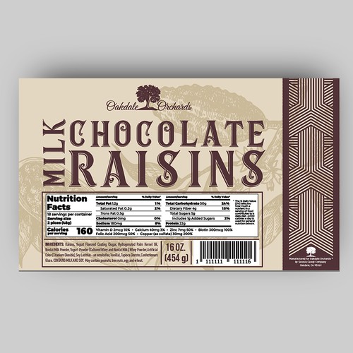 Chocolate label design