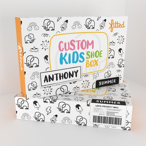Custom Kids Shoe Box