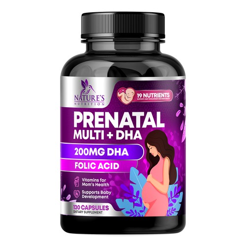 Prenatal Vitamins Label Design