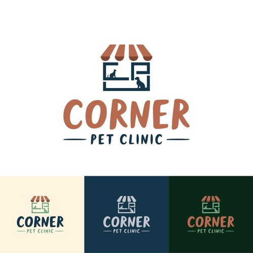 Corner Pet Clinic Logo Design