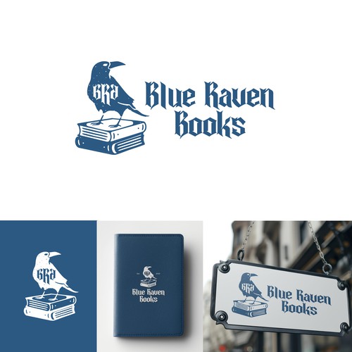 Blue Raven Books Logo Design-2