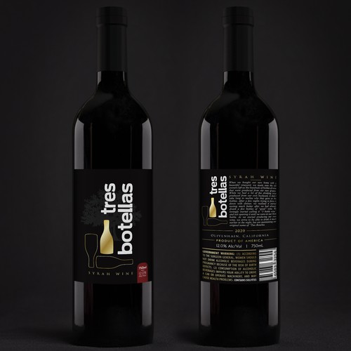 Wine Label Design for Tres Botellas