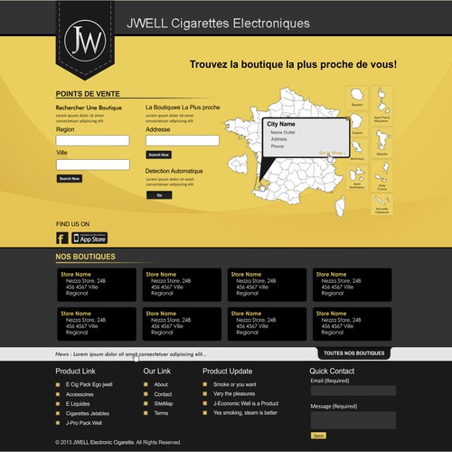 Aidez JWELL Electronic Cigarette avec un nouveau design de website design