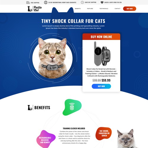 Web Design for Tiny Shock Collar