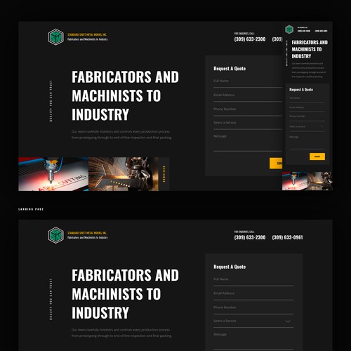 Manufacturing Company Landing Page