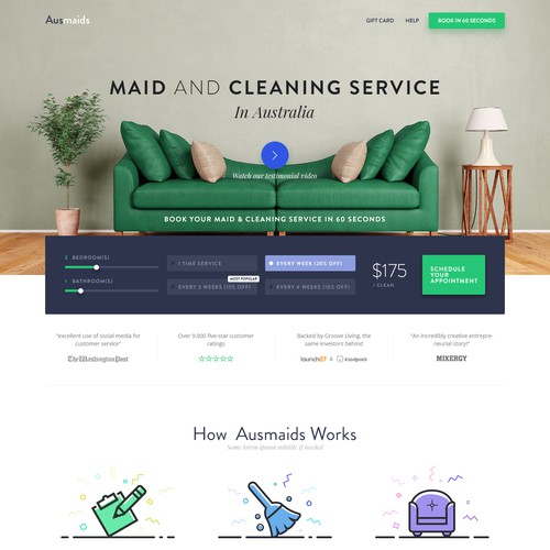 Maid & Cleaning Service Landing Page 