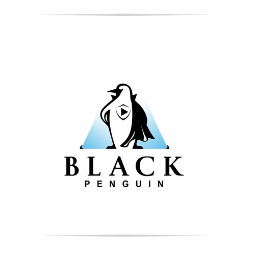 logo black penguin