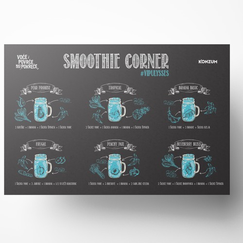 Smoothie drawings print