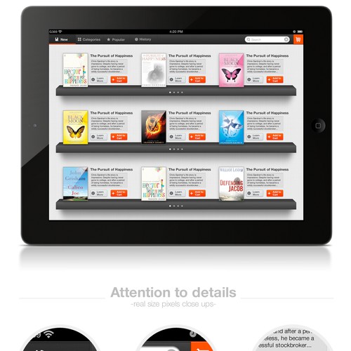 Design our iPad book store App for selling technical journals