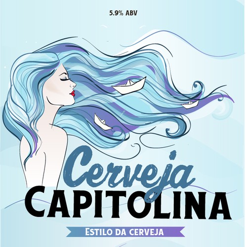 Product label design and logo for beer